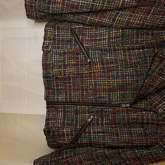 multi color coat w/ asymmetrical zipper - Picture 3 of 4